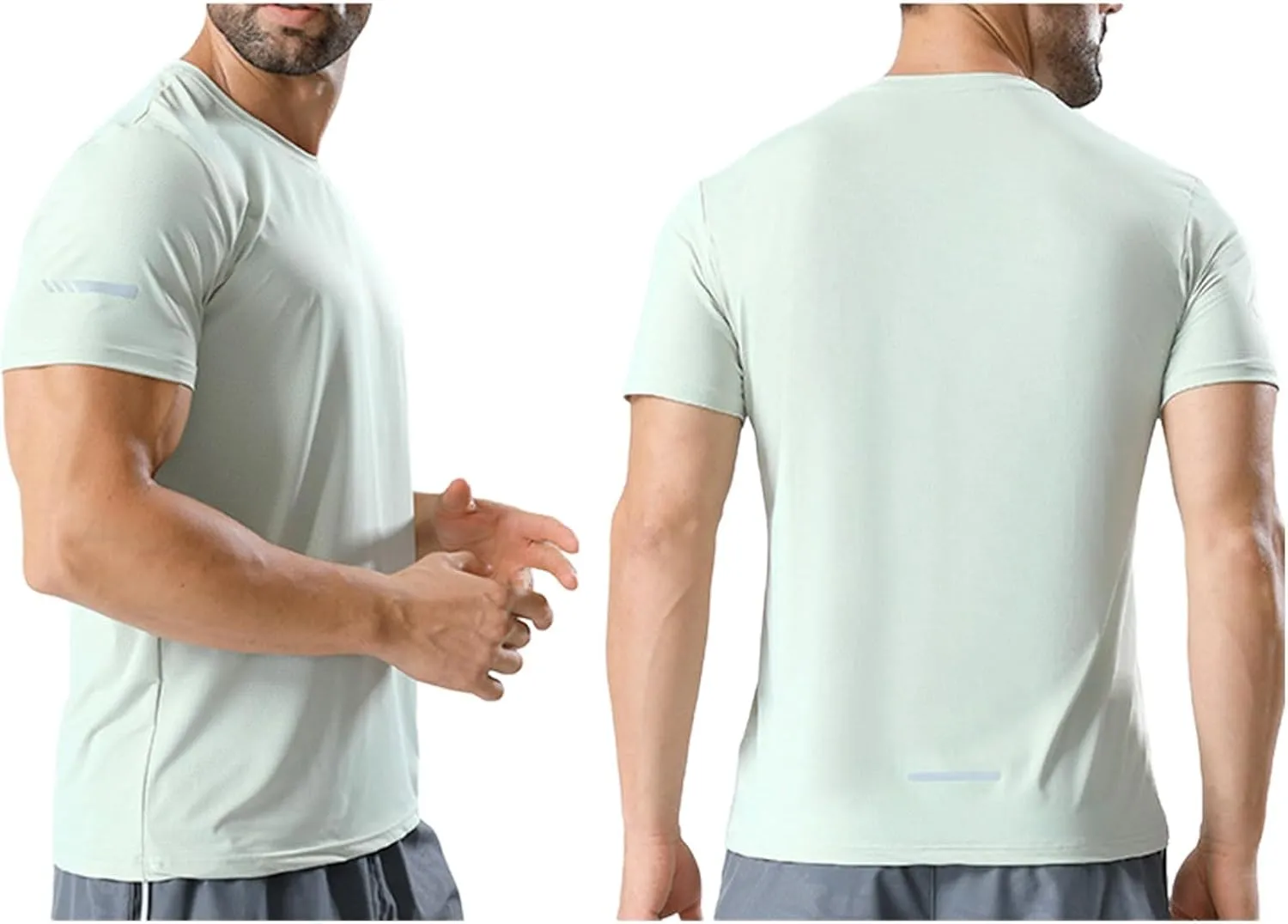 Men's Short Sleeve UPF 50  T-Shirt Sun Protection Quick Dry Rash Guard Swim Shirts Athletic Running Workout Top Tee