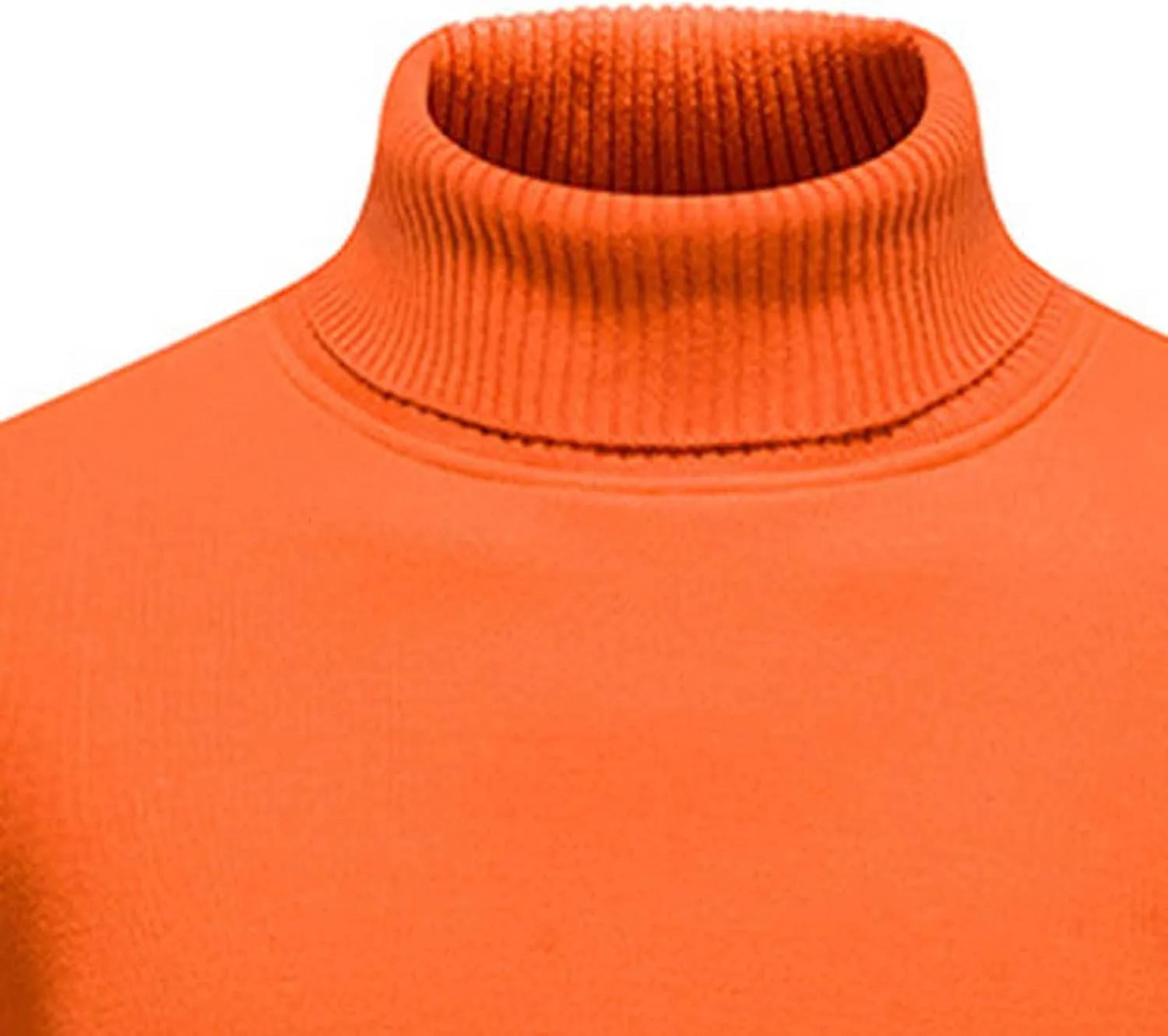Men's Slim Fit Turtleneck Knit Pullover Sweater Men Slim Fit Long Sleeve Knitted Jumper Tops Mens Solid Thick Knitwear