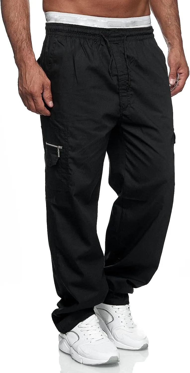 Mens Sweatpants Joggers Warm Fleece Heavyweight Gym Athletic Running Track 5 Pocket Winter Sweat Pants Athletic Pants