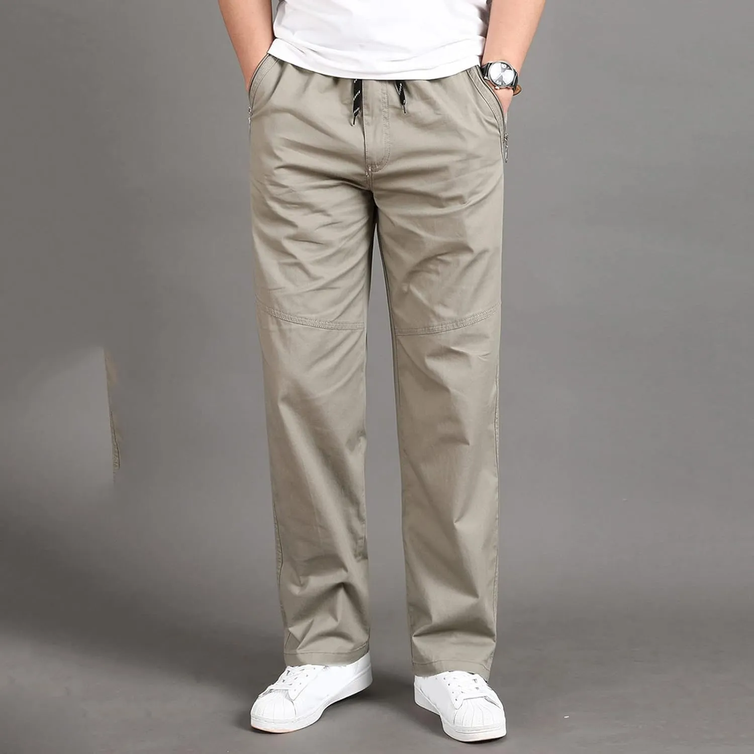 Mens Sweatpants with Pockets Big and Tall for Jogging Running Exercise Gym Workout Mens Zip Joggers Pants Casual Gym
