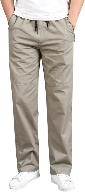 Mens Sweatpants with Pockets Big and Tall for Jogging Running Exercise Gym Workout Mens Zip Joggers Pants Casual Gym