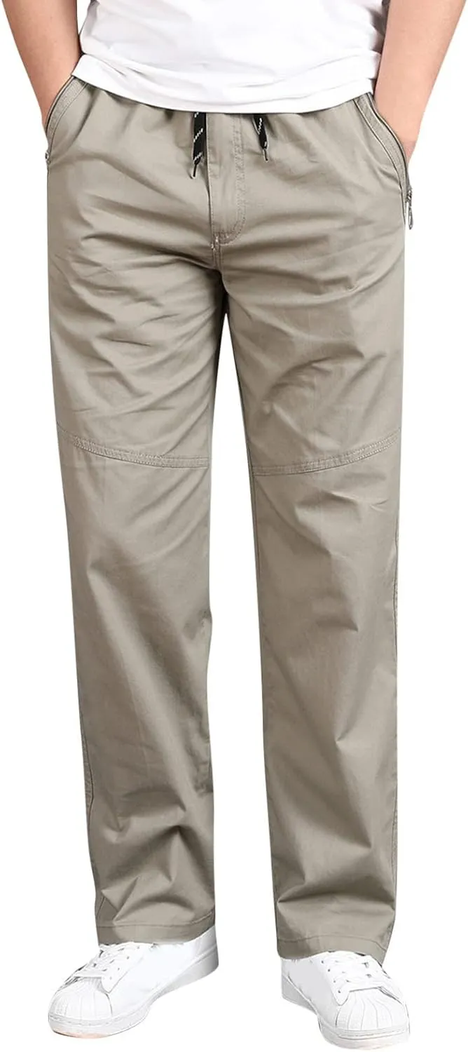 Mens Sweatpants with Pockets Big and Tall for Jogging Running Exercise Gym Workout Mens Zip Joggers Pants Casual Gym