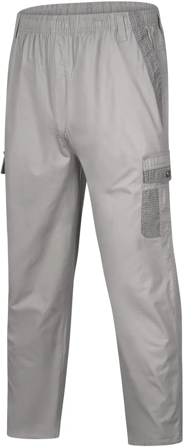 Mens Sweatpants with Pockets Big and Tall Pants Casual Color Solid Men's Trousers Leggings Multi-Pocket Pants Tooling
