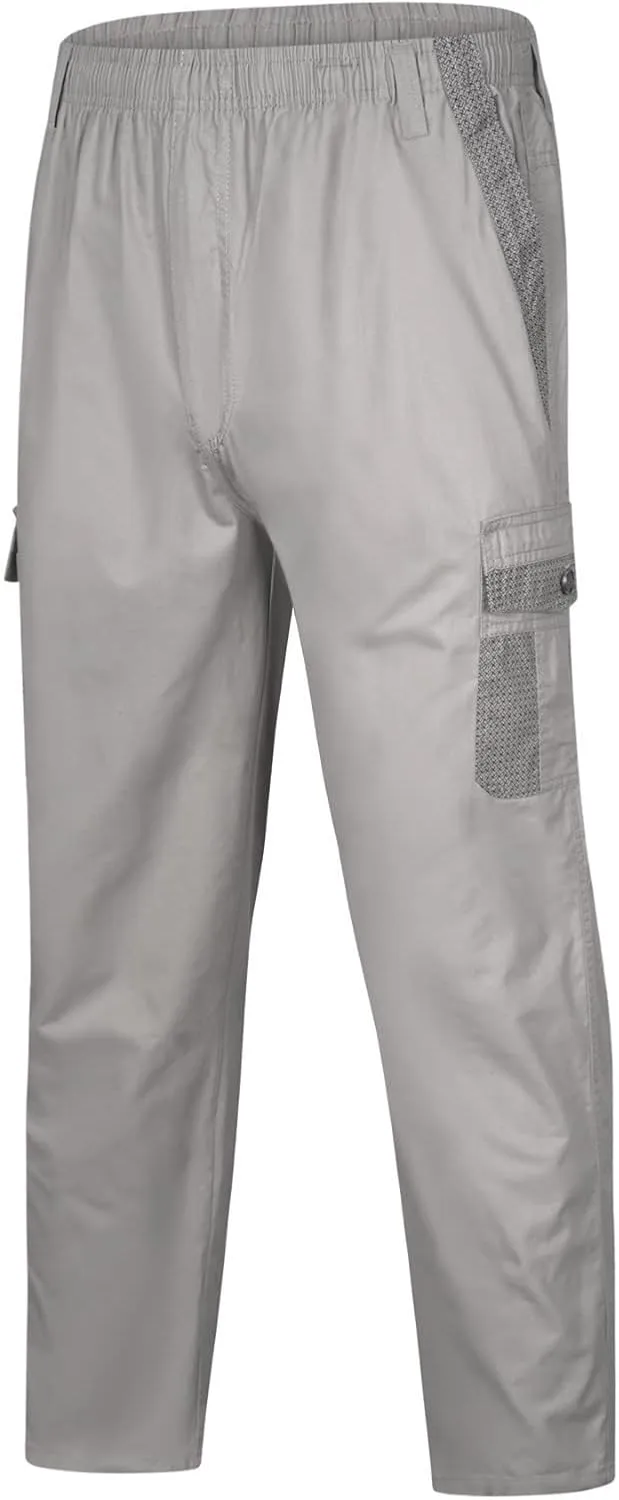 Mens Sweatpants with Pockets Big and Tall Pants Casual Color Solid Men's Trousers Leggings Multi-Pocket Pants Tooling