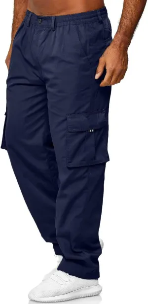Mens Sweatpants with Pockets Big and Tall Pants Men's Tech Fleece Active Athletic Casual Open Bottom Cargo Sweatpants