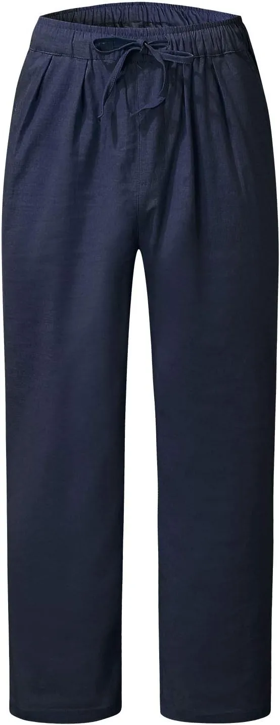 Mens Sweatpants with Pockets Big and Tall Pants Straight Leg Elastic Waist Jogger Sweatpants Fleece Cargo Sweatpants