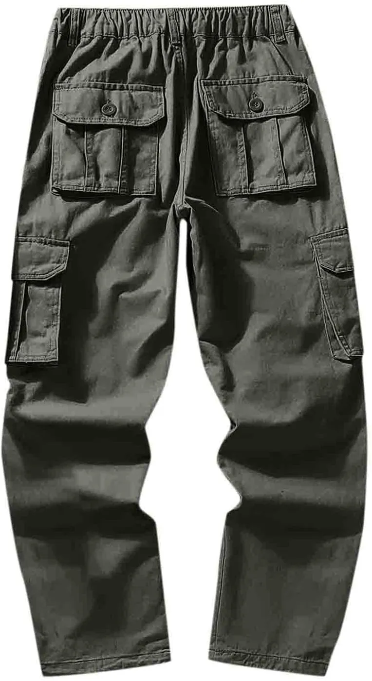 Mens Sweatpants with Pockets Big and Tall Running Gym Men's Casual Pants Drawstring Sweat Jogging Cargo Joggers Long