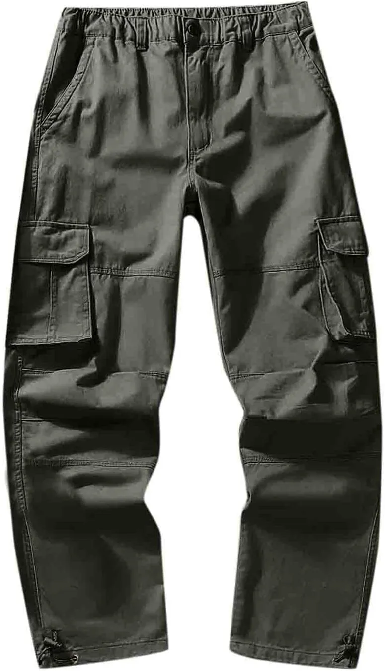 Mens Sweatpants with Pockets Big and Tall Running Gym Men's Casual Pants Drawstring Sweat Jogging Cargo Joggers Long