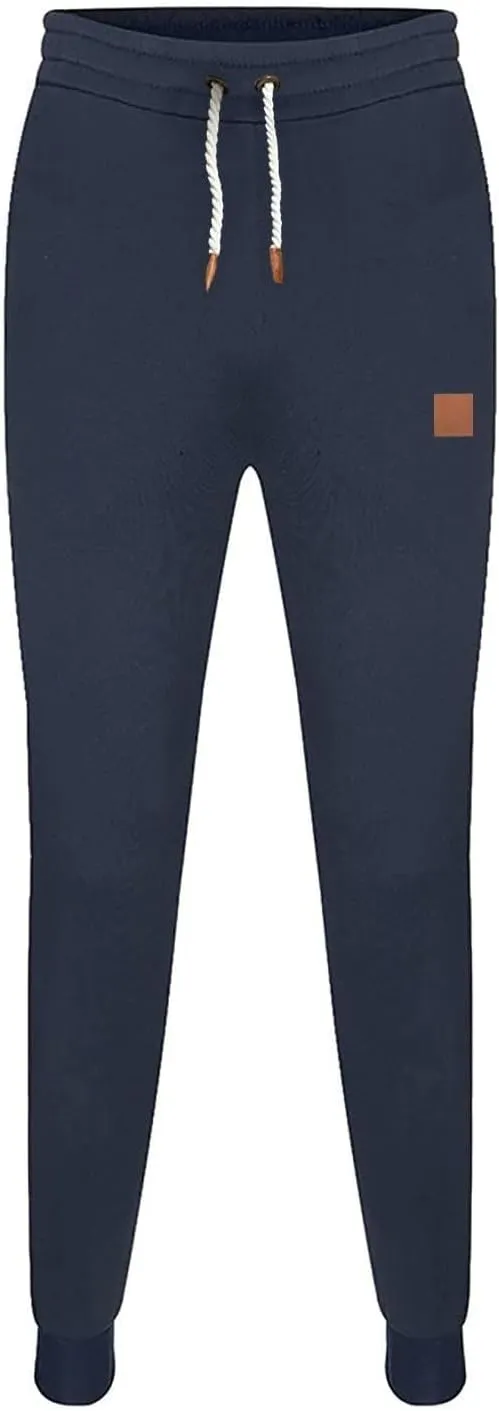 Mens Sweatpants with Pockets Elastic Waist Casual Drawstring Jogger Sweat Pant Workout Athletic Tapered Sport Trouser