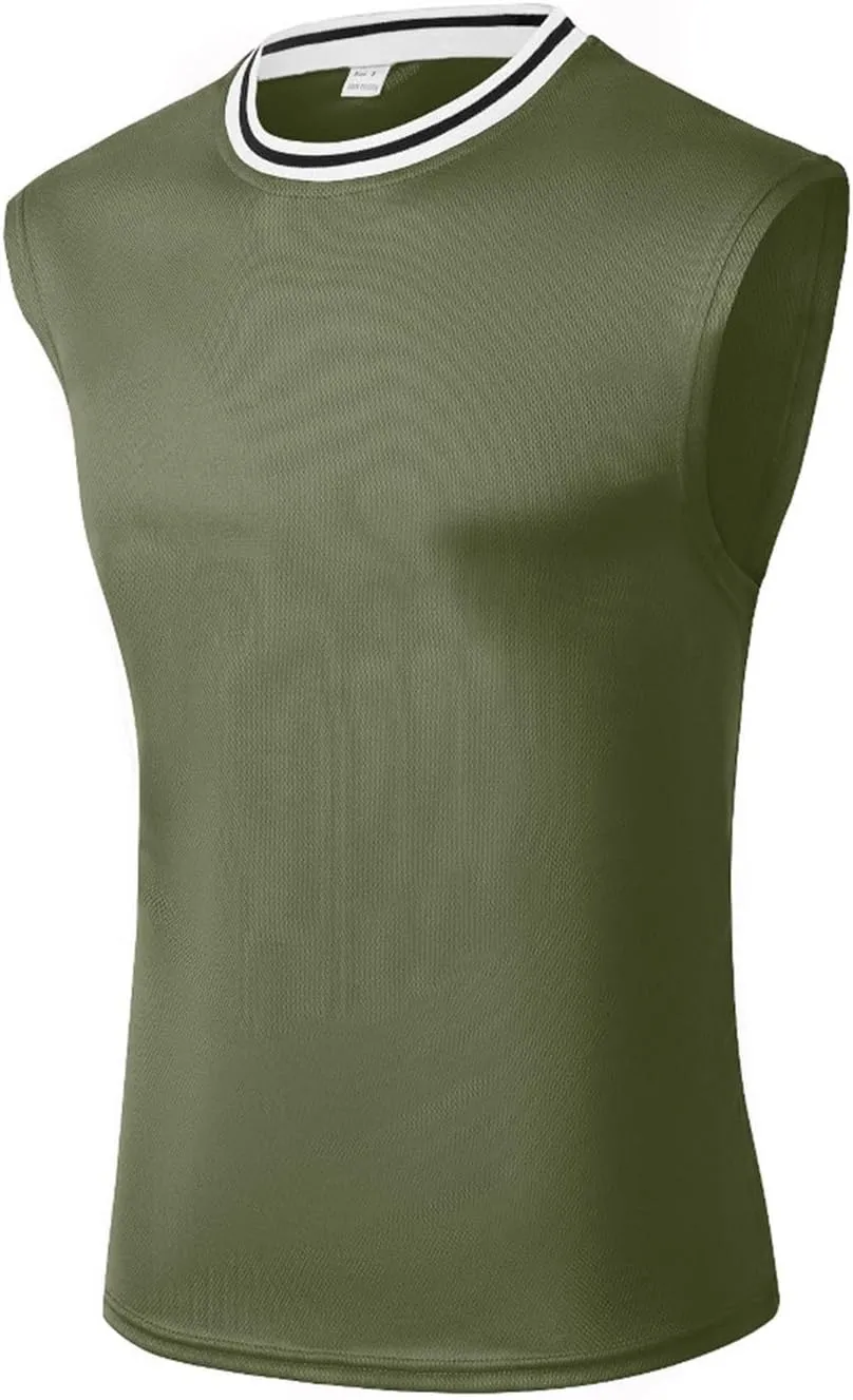 Men's Tank Top Casual Sleeveless Gym Muscle Cut Off Shirts Cotton Dry Fit Moisture Wicking Athletic Workout Shirt