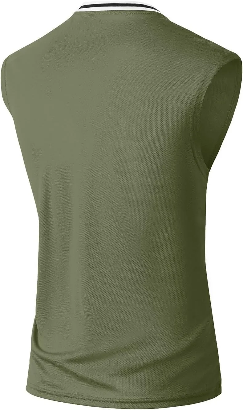 Men's Tank Top Casual Sleeveless Gym Muscle Cut Off Shirts Cotton Dry Fit Moisture Wicking Athletic Workout Shirt