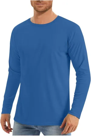 Men's UPF 50  Swim T-Shirt Sun Protection UV Fishing Shirt Rash Guard Long Sleeve Quick Dry Athletic Sports Shirts