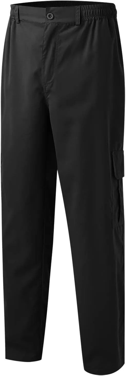 Mens Workout Cargo Sweatpants Drawstring Men's Outdoor Work Military Tactical Pants Lightweight Rip-Stop Casual Cargo