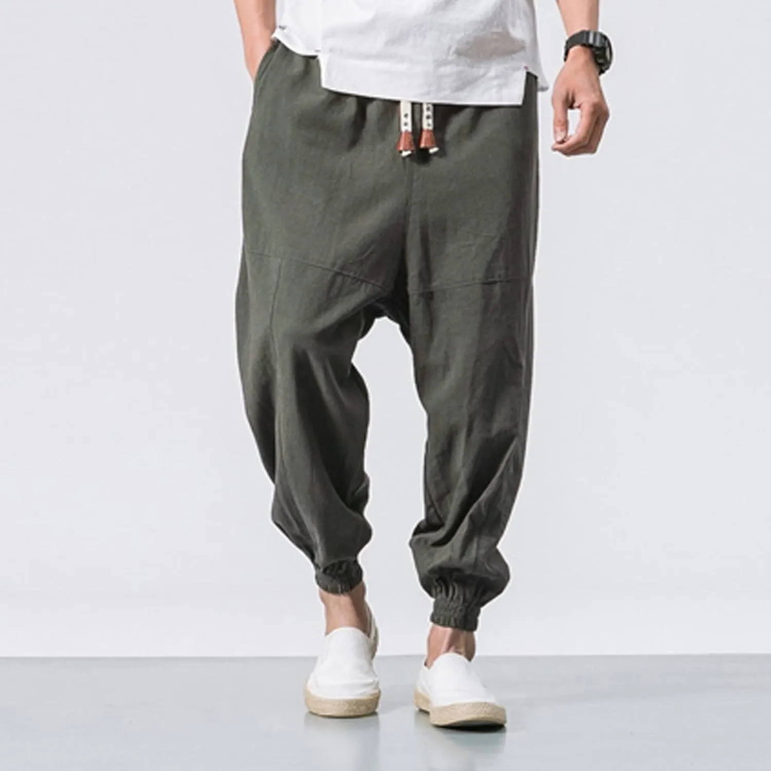 Mens Workout Cargo Sweatpants Fleece Cargo Sweatpants Relax Fit Bungee Cord Open Bottom Mens Jogger Sweatpants Men's