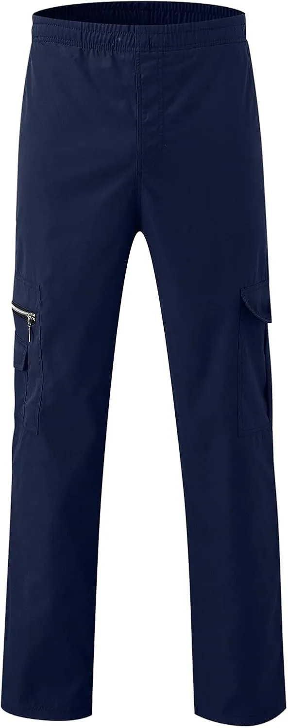 Mens Workout Cargo Sweatpants Pockets Men's Basic Active Fleece Jogger Pants Regular and Big & Tall Sizes for Workout