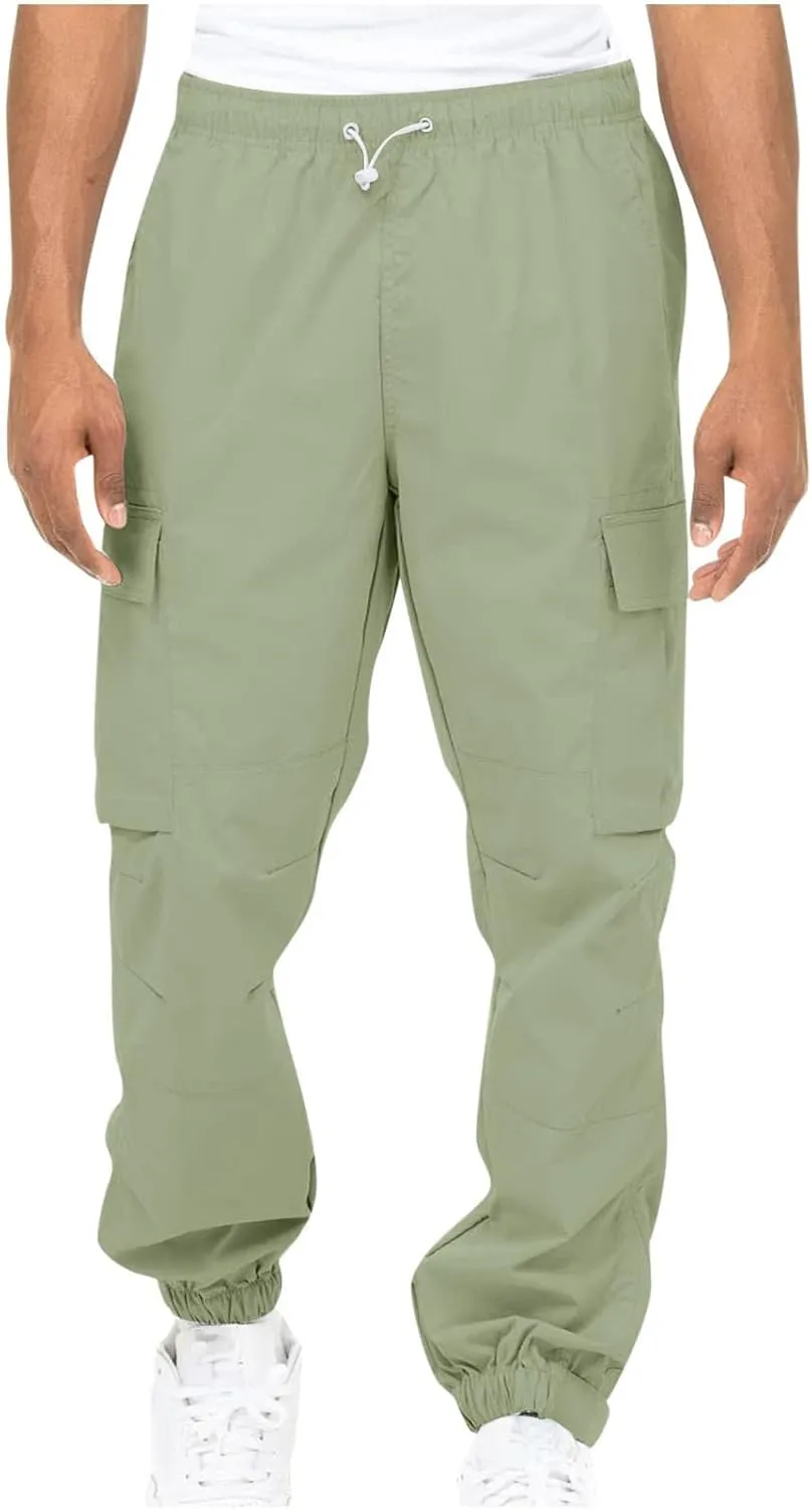 Mens Workout Cargo Sweatpants Waist Trousers Streetwear Work Pant Athletic Sweatpants with Pockets Men Joggers Pants
