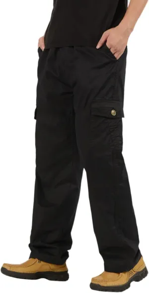 Mens Workout Cargo Sweatpants Yoga Sweatpants Athletic Lounge Pants Loose Drawstring Casual Jersey Pants Joggers for