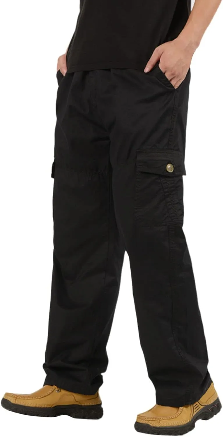 Mens Workout Cargo Sweatpants Yoga Sweatpants Athletic Lounge Pants Loose Drawstring Casual Jersey Pants Joggers for