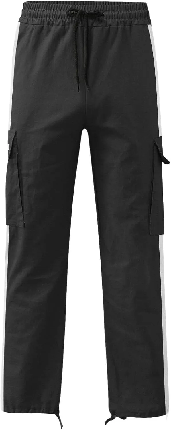 MIDOO Mens Cargo Pants Elastic Waist Casual Lightweight Joggers Loose Sweatpants Stretch Work Fishing Travel Pants Overalls