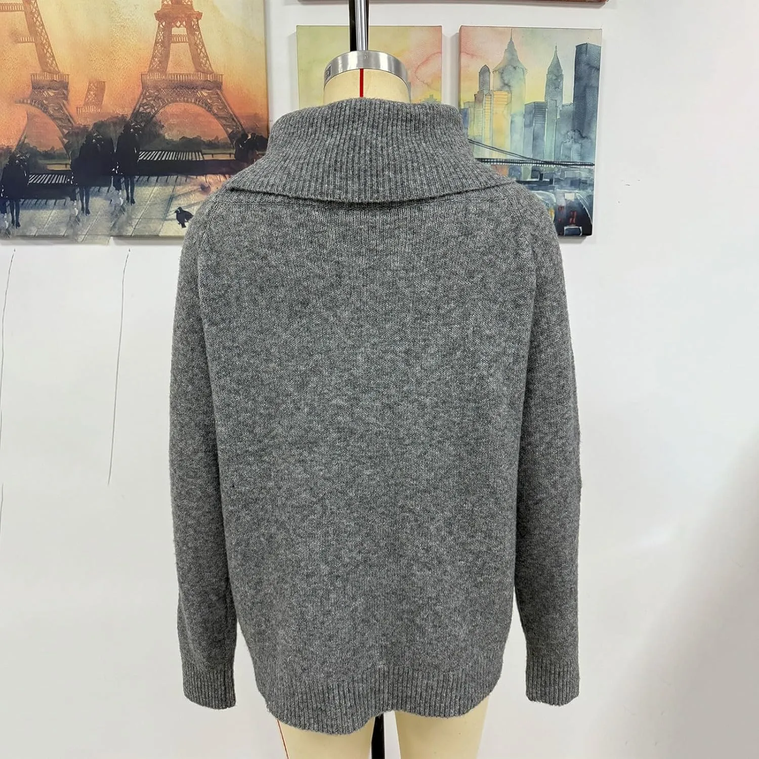 Off The Shoulder Sweater for Women Fall Long Sleeve Top 2024 Outfits Loose Knitted Winter Pullover Sweaters Plus Size
