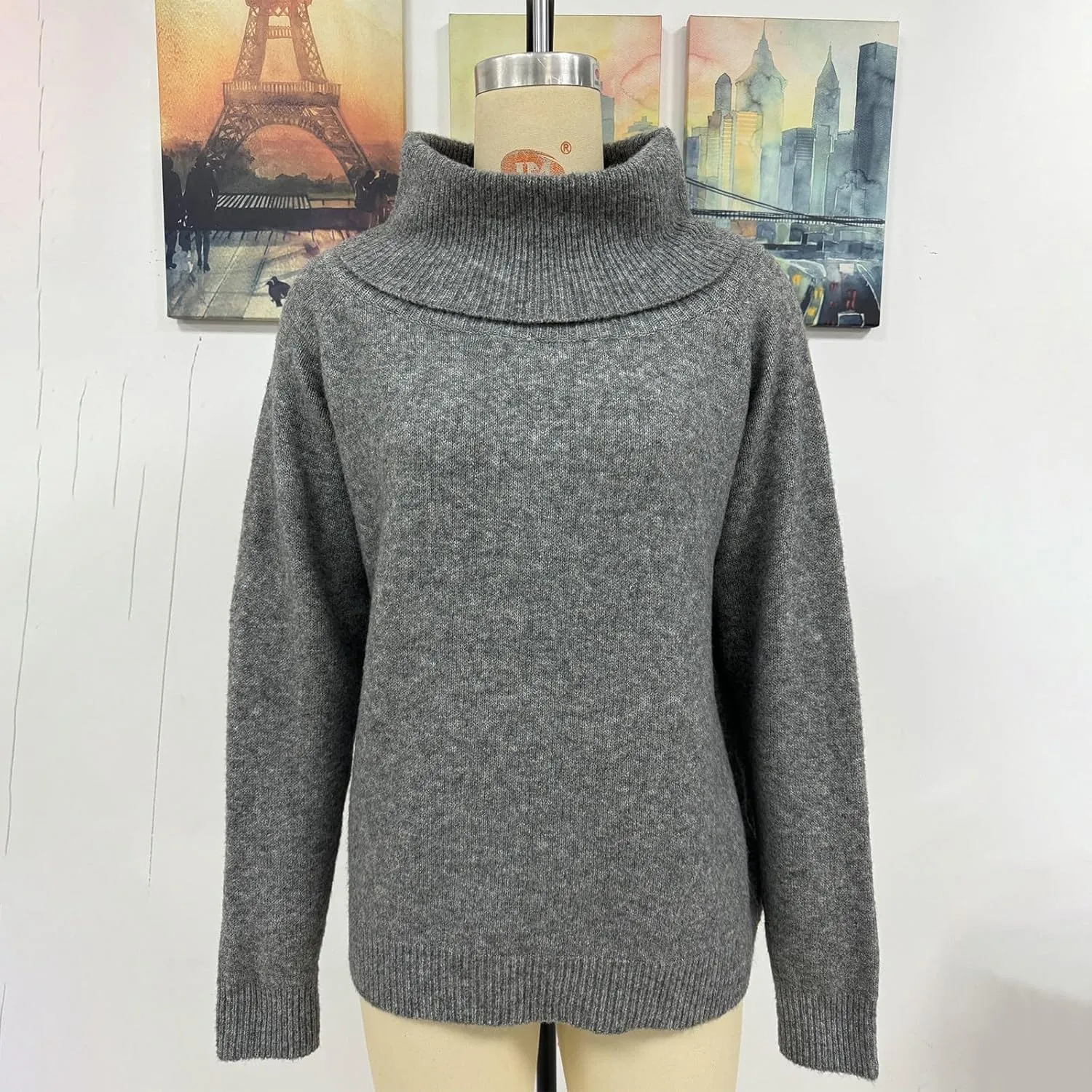 Off The Shoulder Sweater for Women Fall Long Sleeve Top 2024 Outfits Loose Knitted Winter Pullover Sweaters Plus Size
