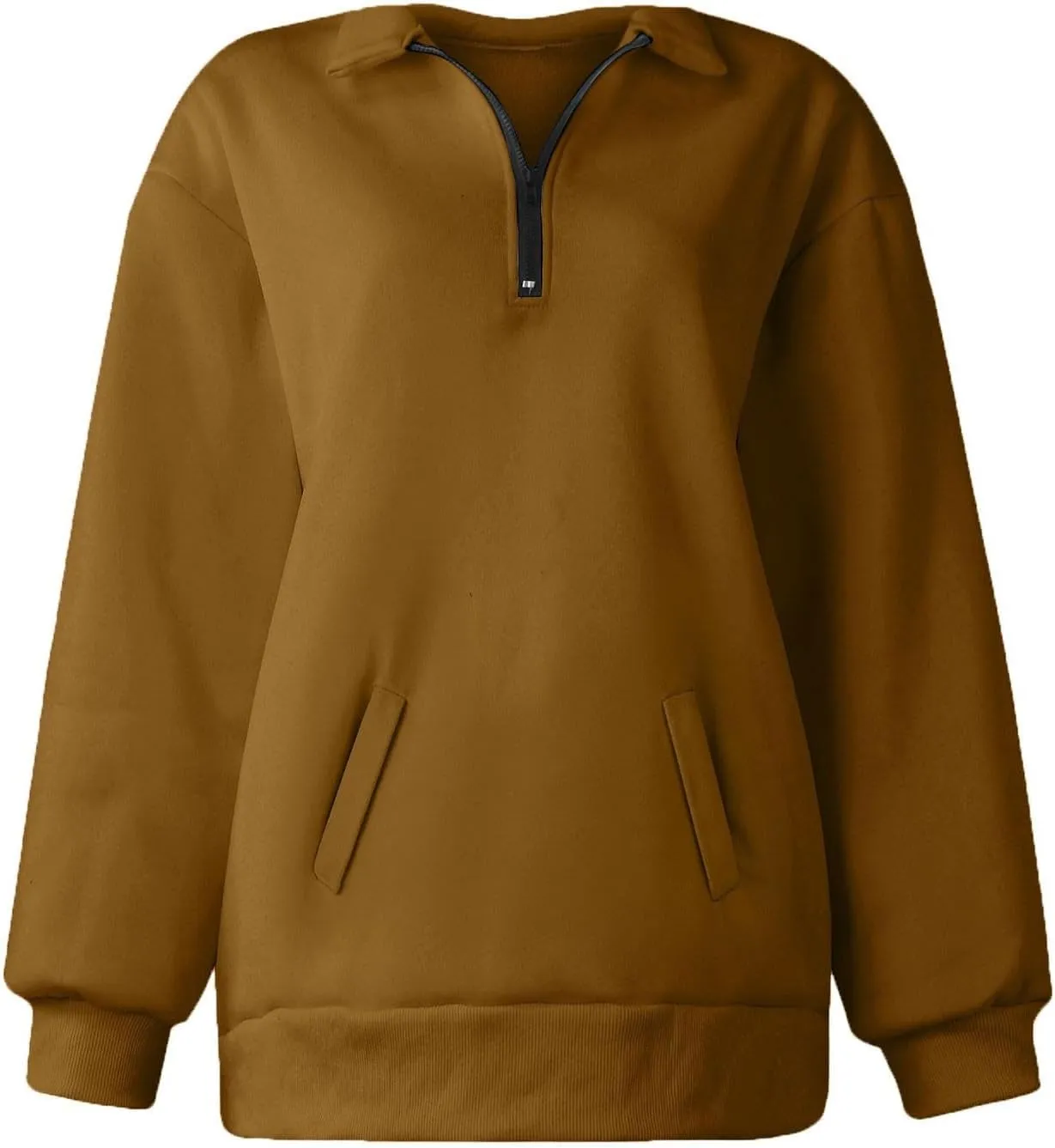 Oversized Quarter Zip Sweatshirts for Women 2024 Fall Pullover Long Sleeve Hoodies Sweaters Winter Outfits