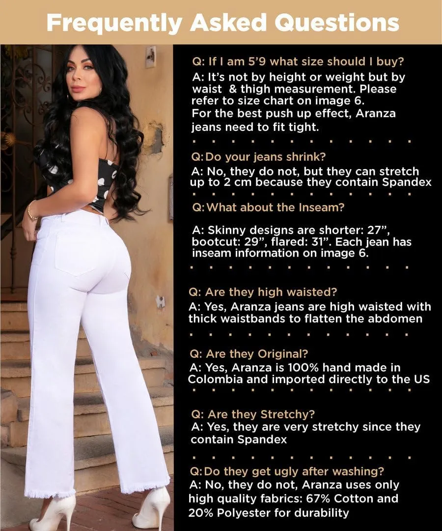 Pantalones Colombianos Levanta Cola | Butt Lifting Jeans for Women Colombian Jeans for Women Butt Lift Boot Cut Jeans Blue