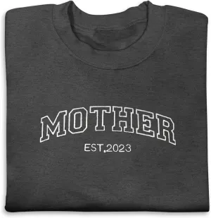Personalized Embroidered Sweatshirt Custom Name Sweatshirt Add Your Text&Date Sweatshirt
