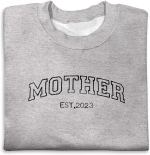 Personalized Embroidered Sweatshirt Custom Name Sweatshirt Add Your Text&Date Sweatshirt