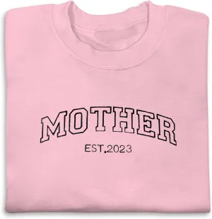 Personalized Embroidered Sweatshirt Custom Name Sweatshirt Add Your Text&Date Sweatshirt