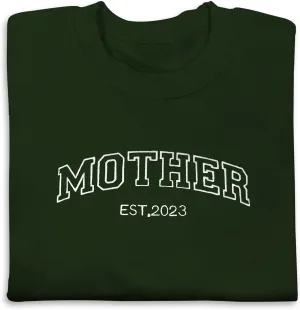 Personalized Embroidered Sweatshirt Custom Name Sweatshirt Add Your Text&Date Sweatshirt