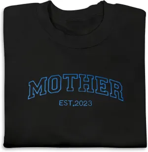 Personalized Embroidered Sweatshirt Custom Name Sweatshirt Add Your Text&Date Sweatshirt