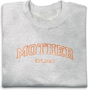 Personalized Embroidered Sweatshirt Custom Name Sweatshirt Add Your Text&Date Sweatshirt