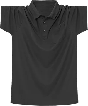 Polo Shirts for Men Short Sleeve with Pocket Quick Dry Performance Golf T-Shirts Summer Casual Tactical Collared Tee