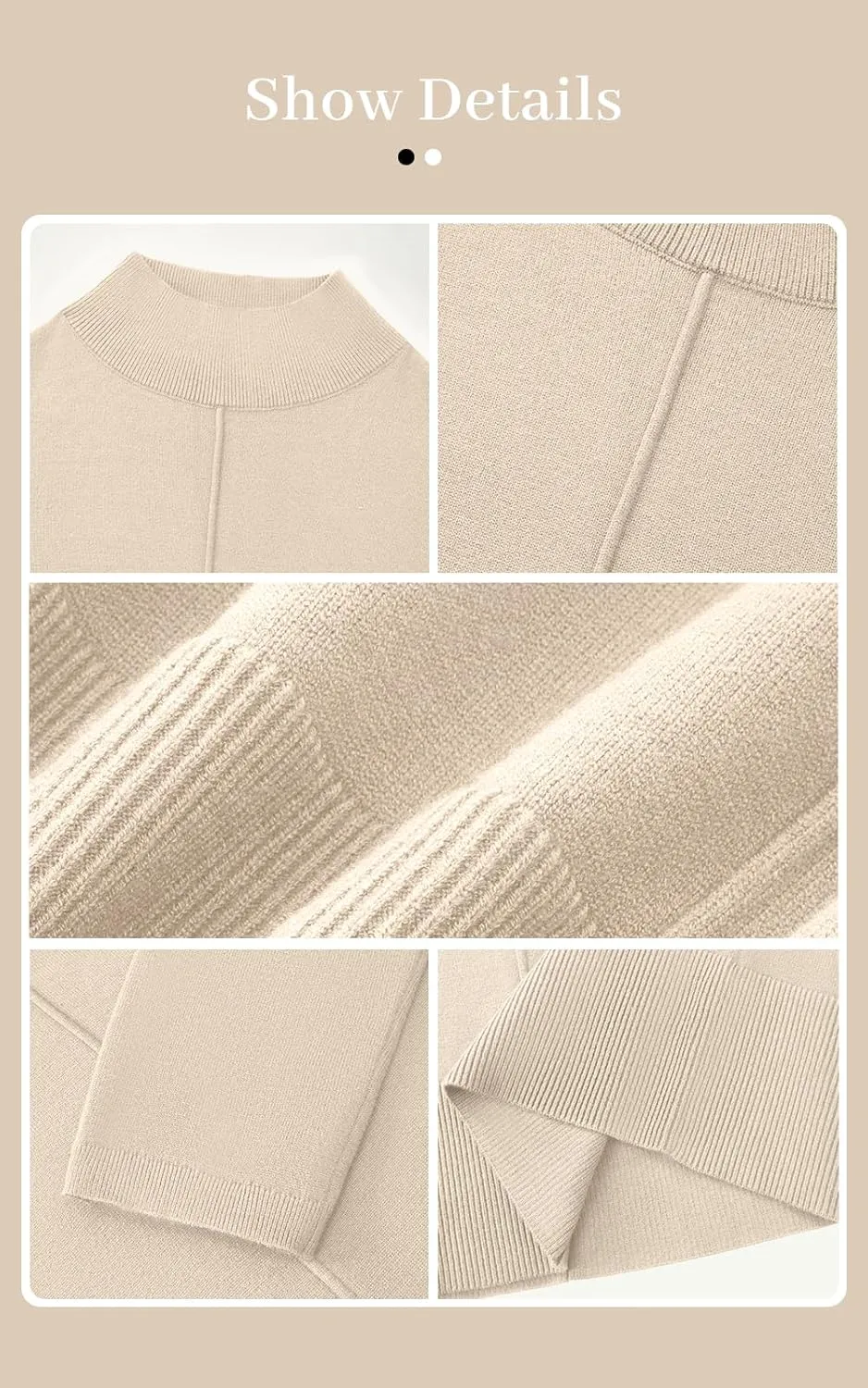 PRETTYGARDEN Womens Sweaters Fall 2025 Long Sleeve Ribbed Knit Pullover Loose Mock Neck Lightweight Casual Sweater Tops