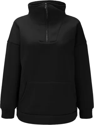 Quarter Zip Pullover Women Half Zip Pullover Women Sweatshirt Oversized Sweatshirt Long Sleeve Shirts for Women Top