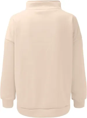 Quarter Zip Pullover Women Half Zip Pullover Women Sweatshirt Oversized Sweatshirt Long Sleeve Shirts for Women Top