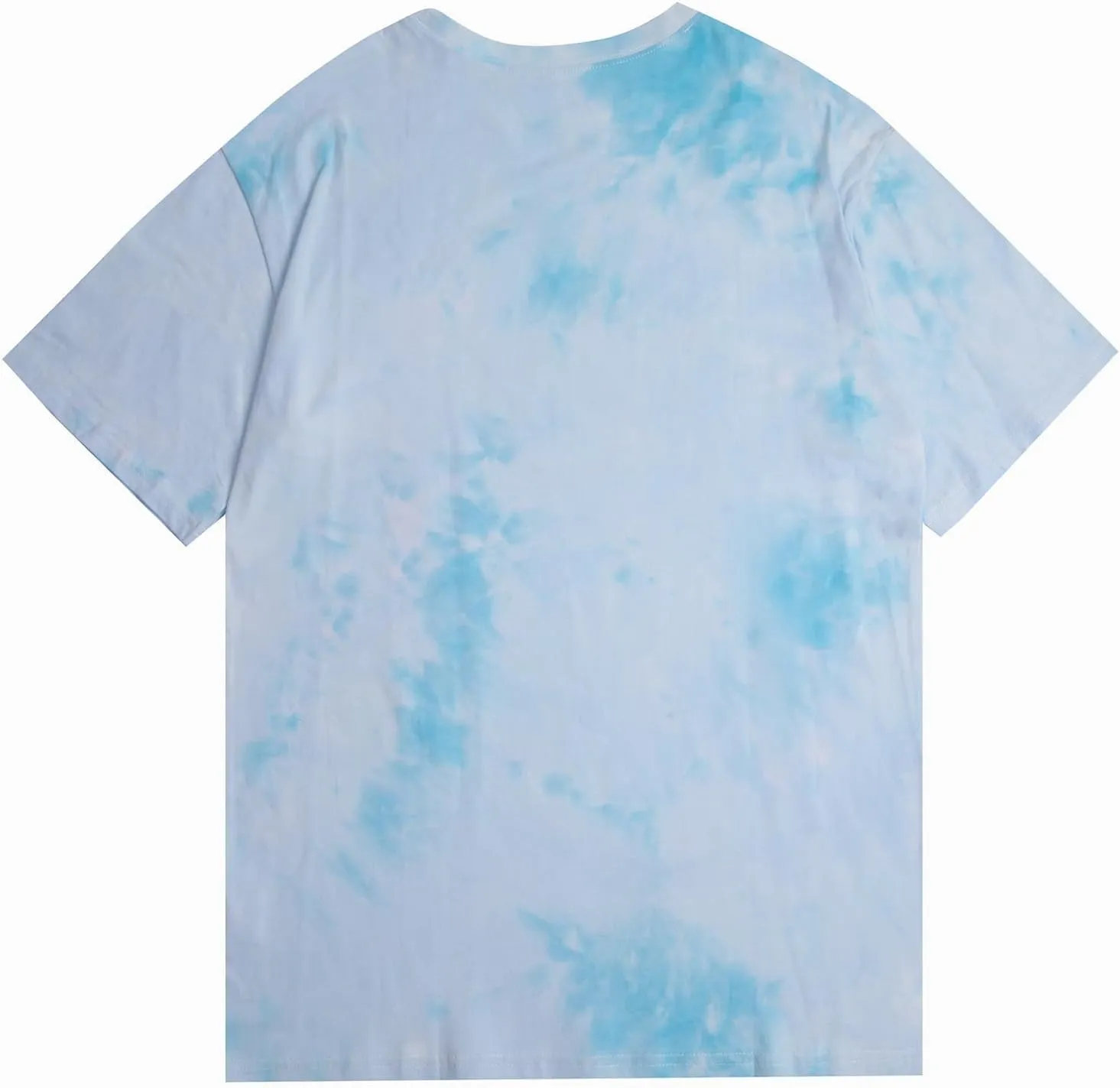 Remidoo Women's Casual Crewneck Short Sleeve Sun and Moon Print Tie Dye Oversized Graphic Top T-Shirt