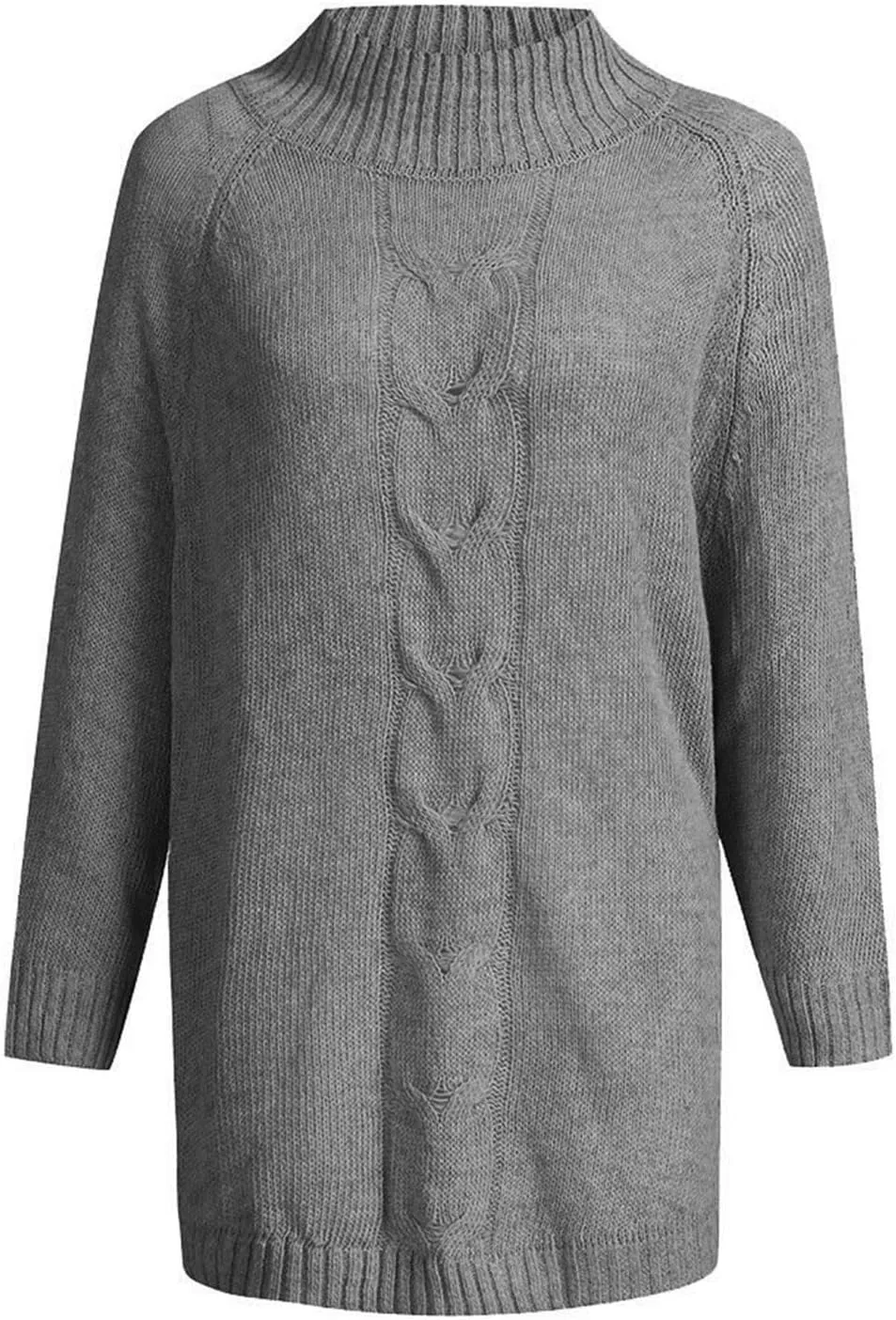 Ribbed Knit Sweaters for Women Long Sleeve Turtleneck Sweater Winter Fashion Tops Solid Color Sweater Blouse