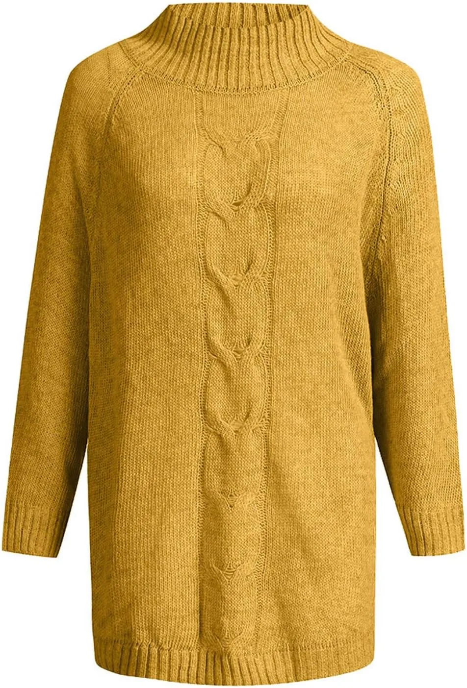 Ribbed Knit Sweaters for Women Long Sleeve Turtleneck Sweater Winter Fashion Tops Solid Color Sweater Blouse