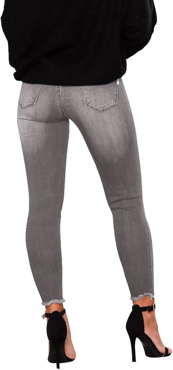 Ripped Jeans Womens Fall Fashion 2024 Trendy Stretchy Skinny Jeans Boyfriend Distressed Jeans Destroyed Denim Jeggings