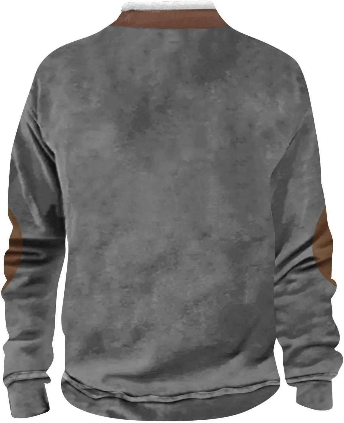 RTTUIOP 1/4 Zip Pullover Mens Sherpa Fleece Western Sweaters Sweatshirt Long Sleeve Solid Tops Warm V Neck Half Zip Pullovers