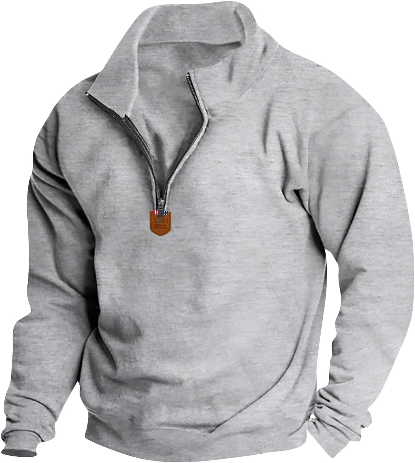 RTTUIOP Mens 1/4 Zip Pullover Fleece Western Sweaters Work Pullover Long Sleeve Solid Warm V Neck Quarter Zip Pullovers