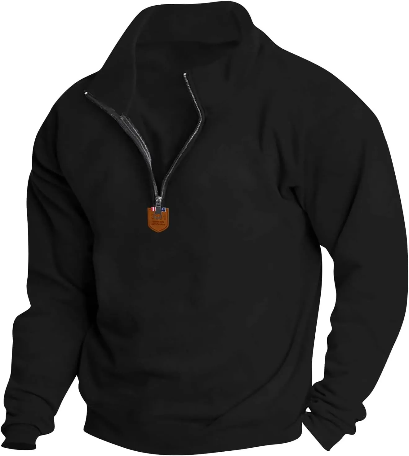 RTTUIOP Mens 1/4 Zip Pullover Fleece Western Sweaters Work Pullover Long Sleeve Solid Warm V Neck Quarter Zip Pullovers