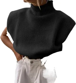 Sastianaen Women's Turtleneck Oversized Sweaters Long Sleeve Solid Pullover Loose Casual Chunky Knit Jumper