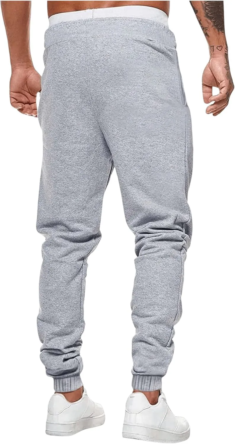 SHENHE Men's Cross Print Drawstring Waist Joggers Pants Tapered Sweatpants