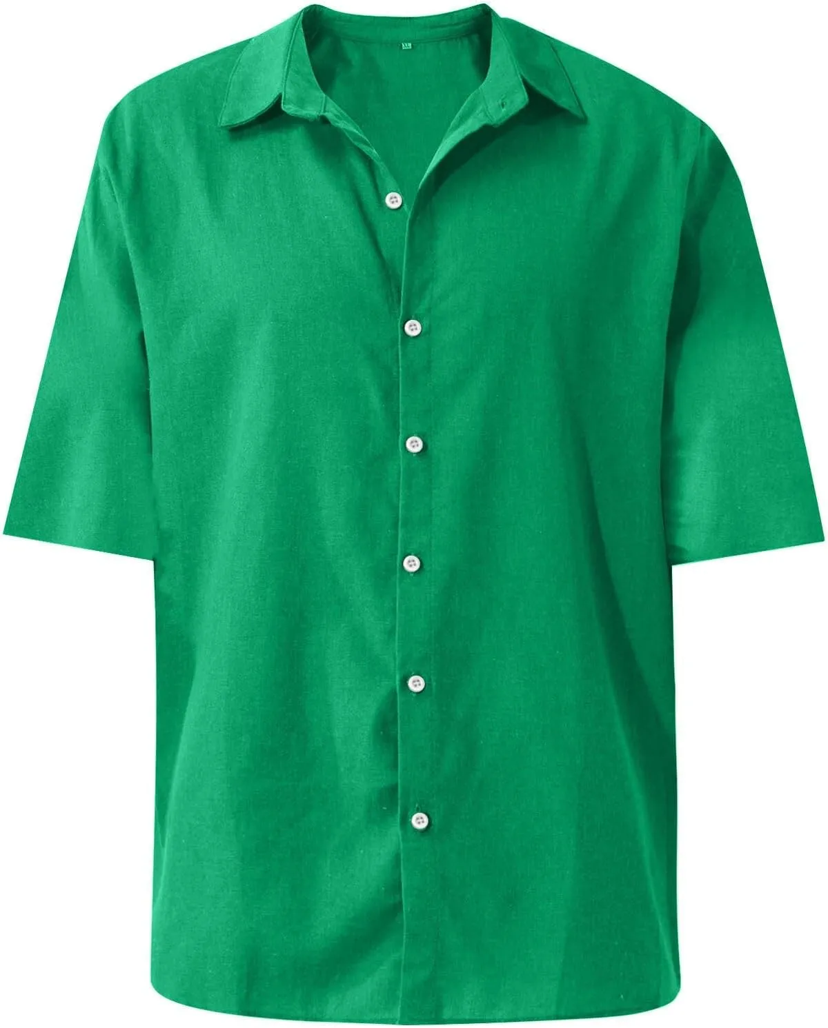 Short Sleeve Shirts for Men Hawaiian Button Down Casual Summer Western Shirts Beach Solid Tshirts Collared Neck Tops