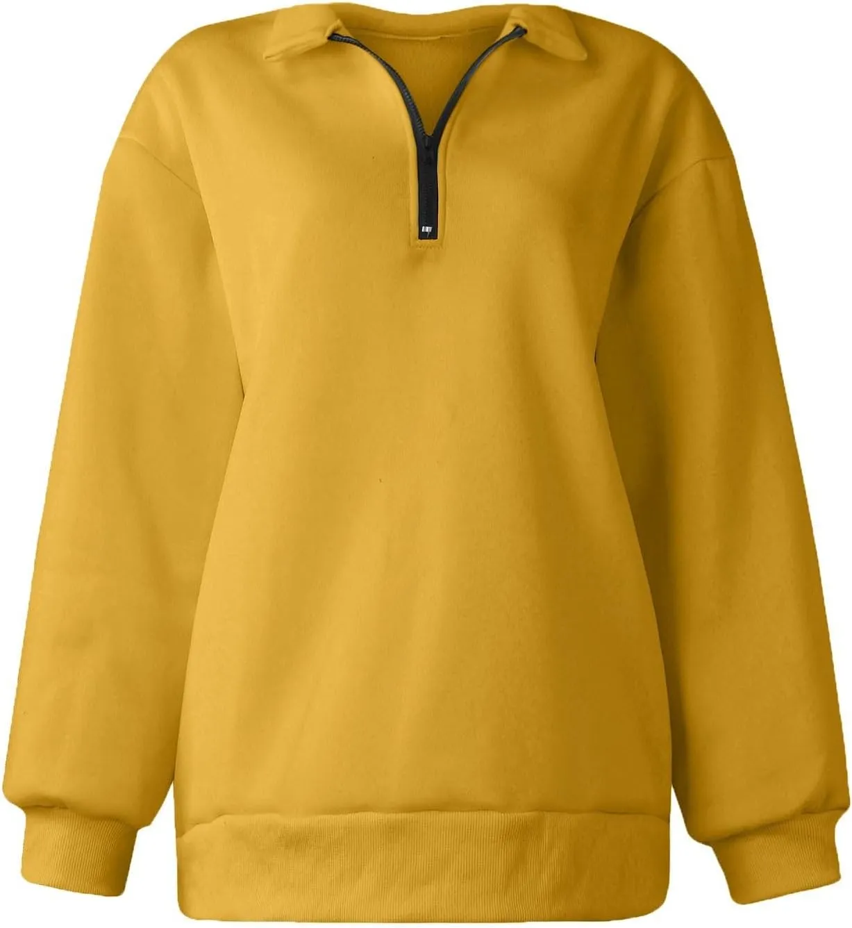 slqdgmryz Quarter Zip Pullover Women Fleece Oversized Sweatshirt 1/4 Zipper Drop Shoulder Cute Sweatshirts for Teen Girls
