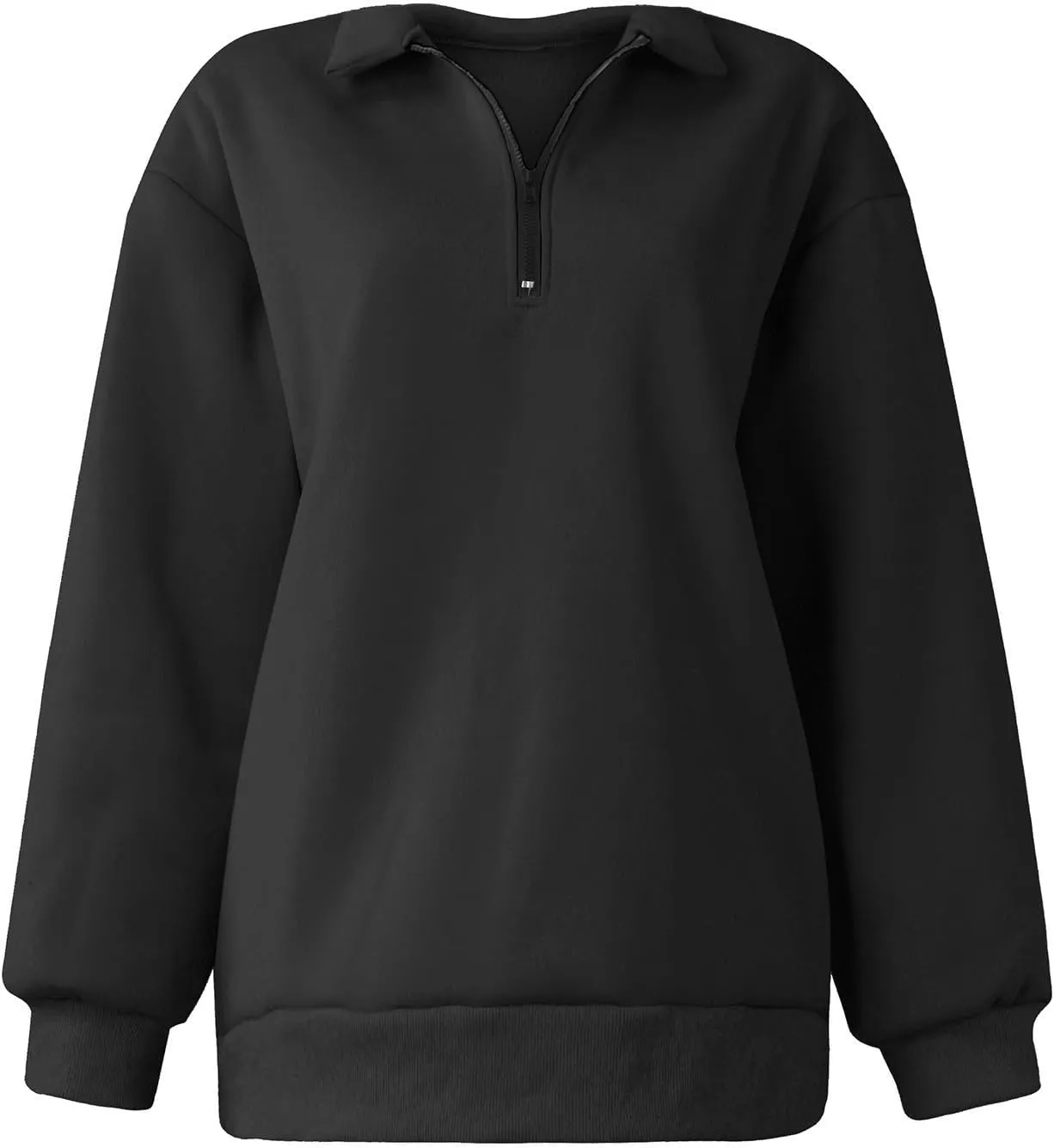 slqdgmryz Quarter Zip Pullover Women Fleece Oversized Sweatshirt 1/4 Zipper Drop Shoulder Cute Sweatshirts for Teen Girls