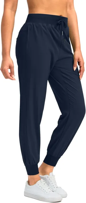 Soothfeel Women's Joggers with Zipper Pockets Lightweight Running Gym Travel Casual Workout Athletic Joggers Pants for Women